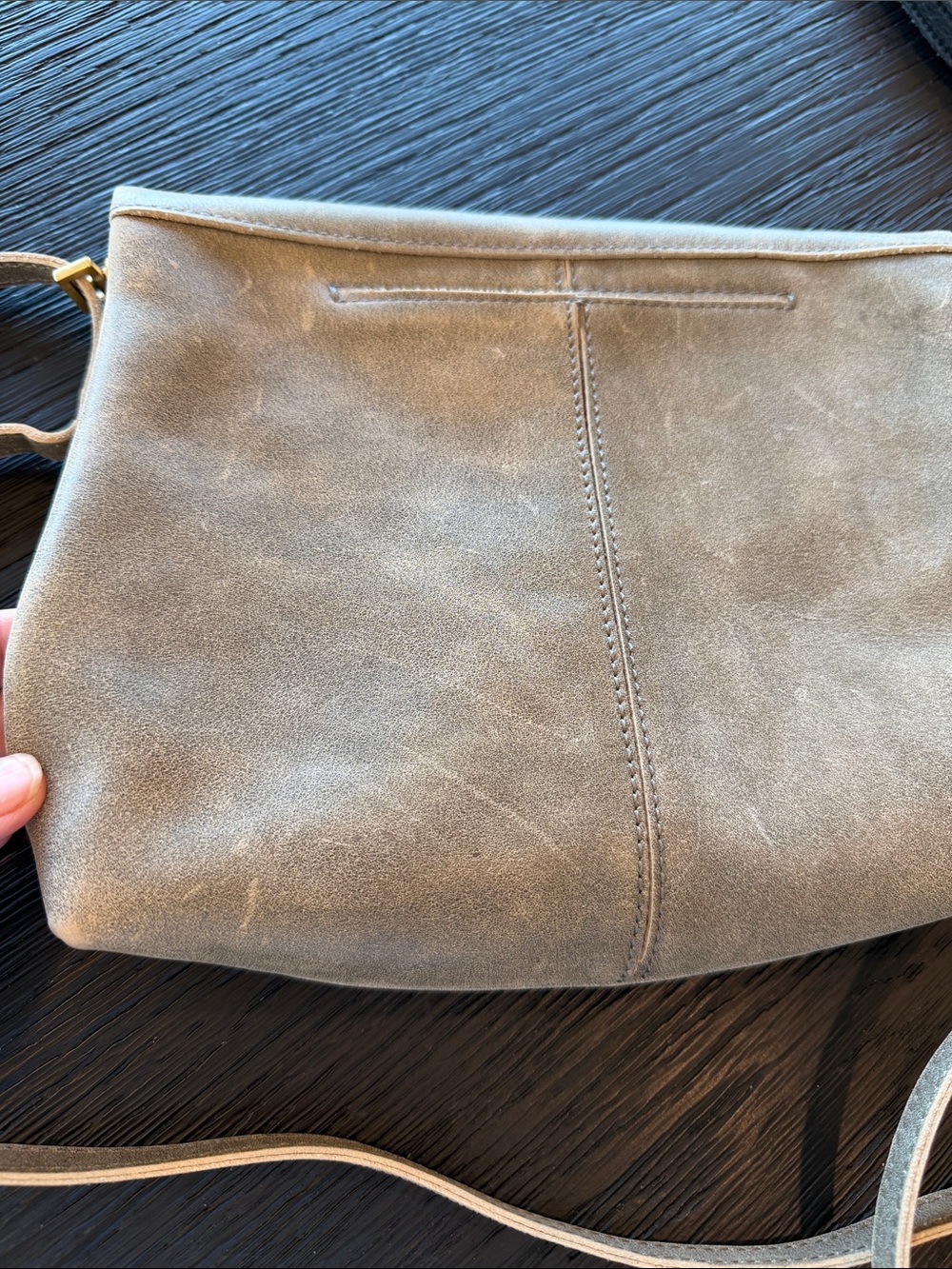 Hammitt Suede Crossbody Bag with Red Zip Detail - Picture 8 of 8